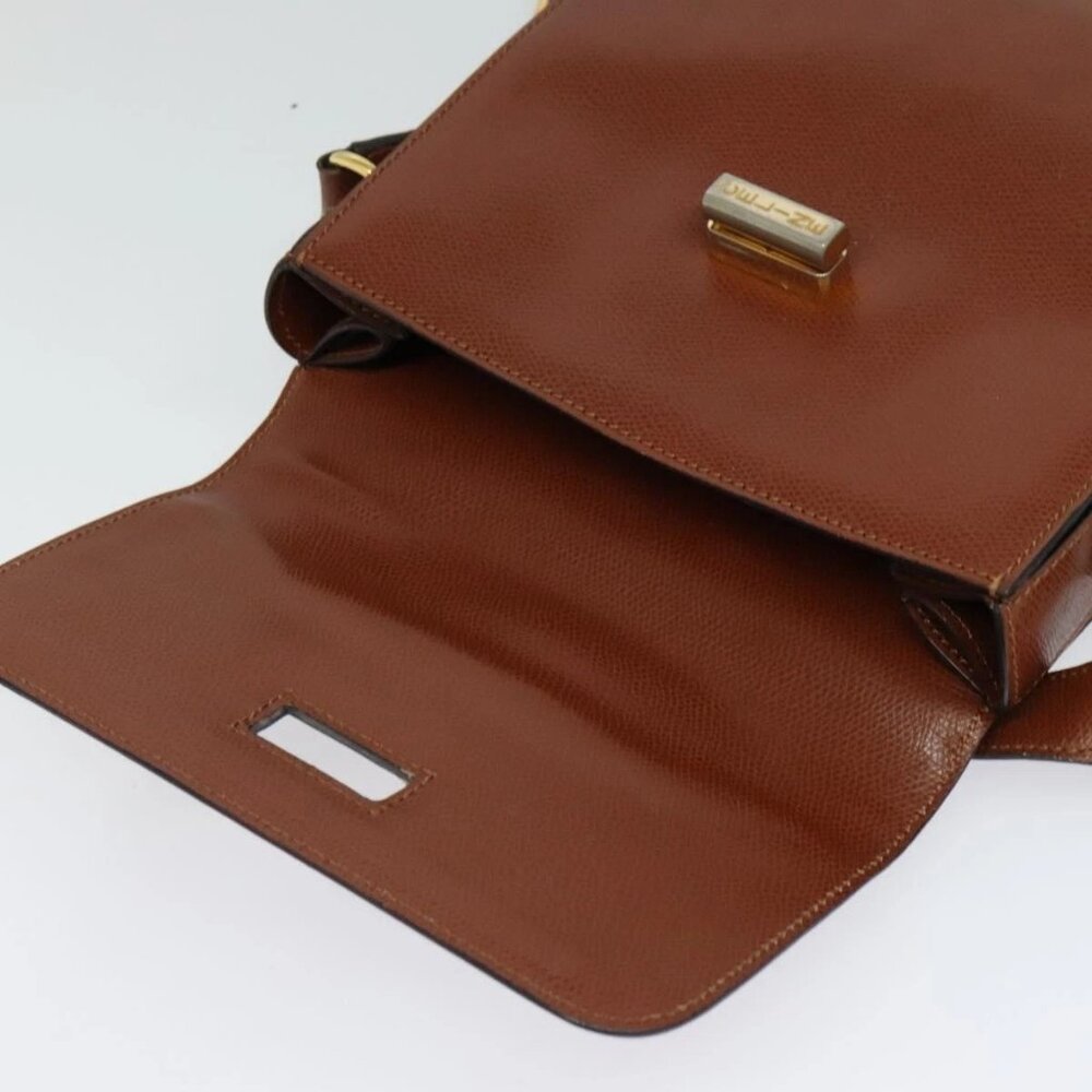 CELINE Shoulder Bag Leather Brown Auth KD516 - Picture 8 of 16